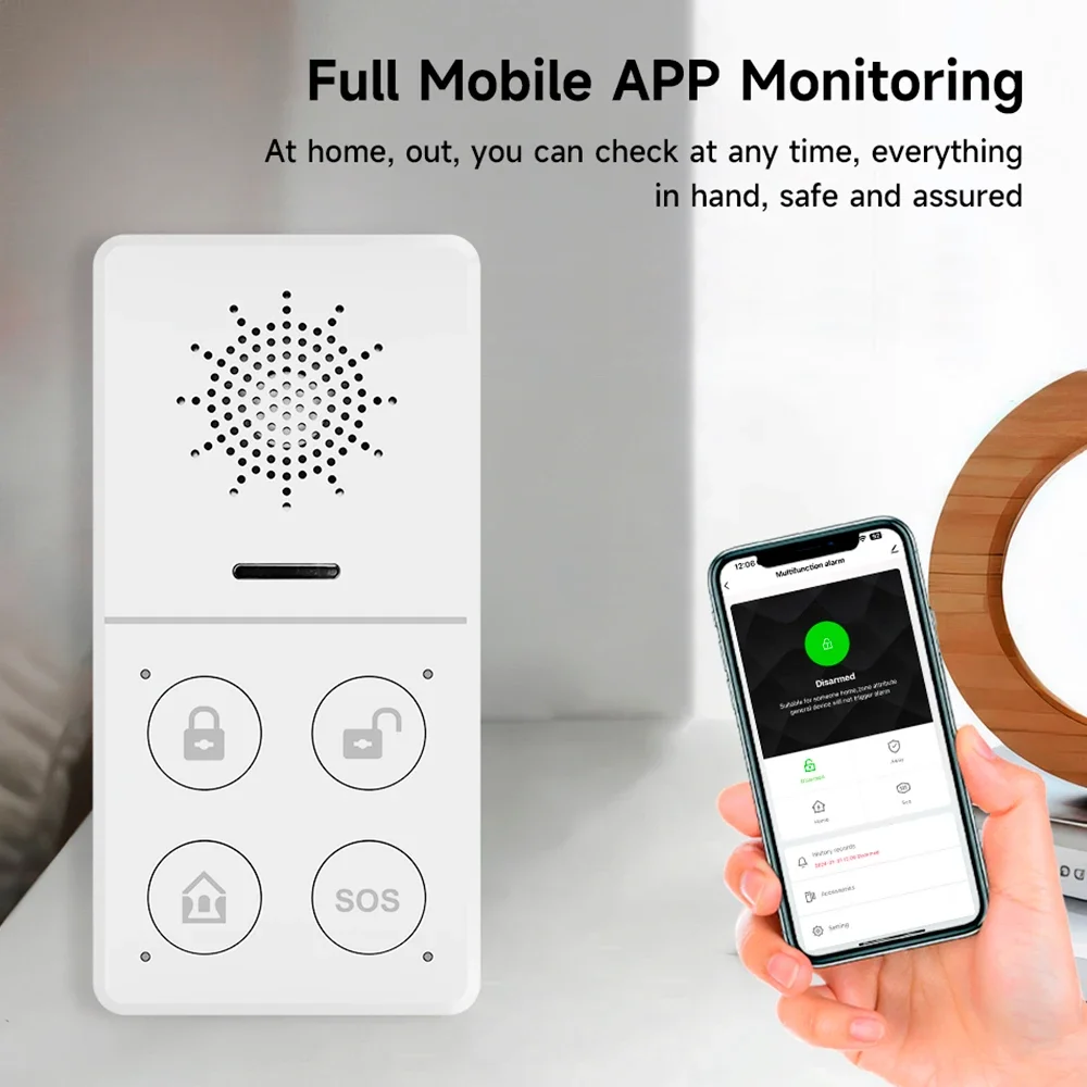 Tuya Wifi Smart Alarm System 4 - огляд і ціна Sim Gsm Alarm