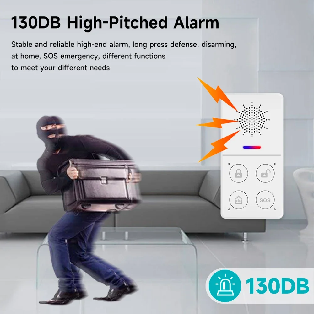 Tuya Wifi Smart Alarm System 4 - огляд і ціна Sim Gsm Alarm