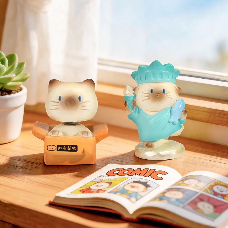 Cute Cat Blind Box Figure Resi - огляд і ціна Home Security Items