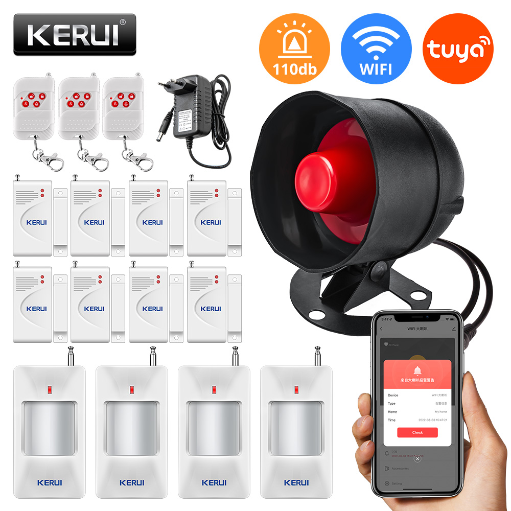 KERUI Tuya WIFI Loudly Speaker - огляд і ціна Sim Gsm Alarm