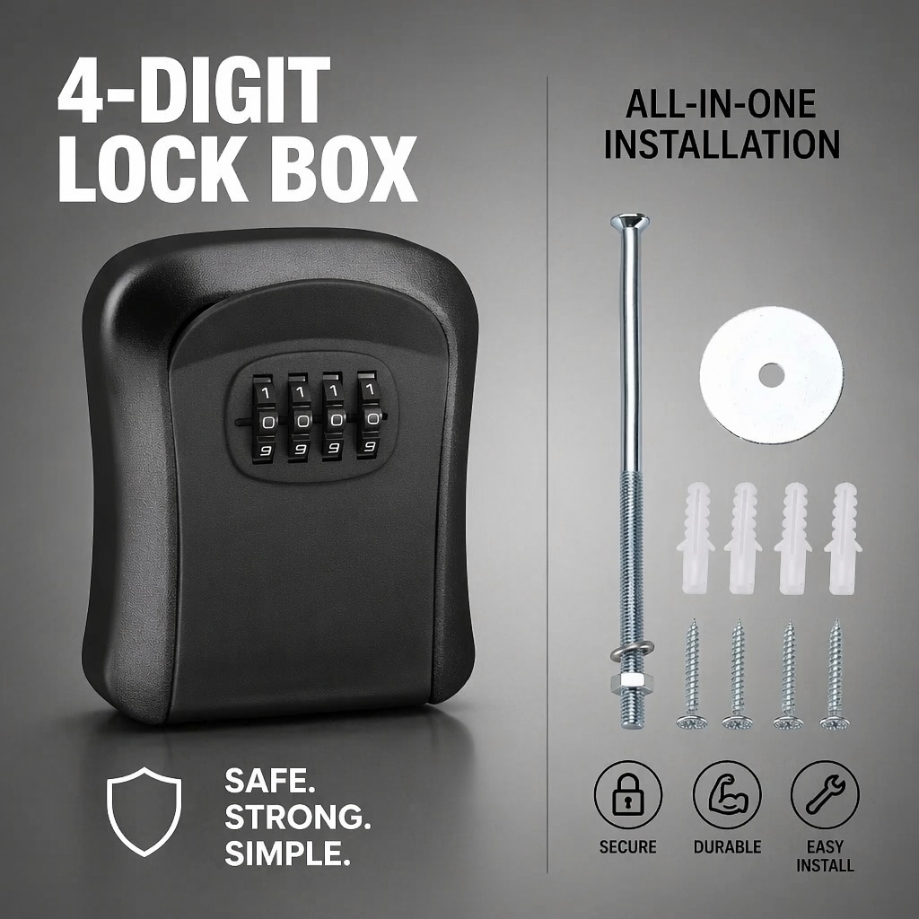 Wall Mount Waterproof Key Stor - огляд і ціна Home Security Box